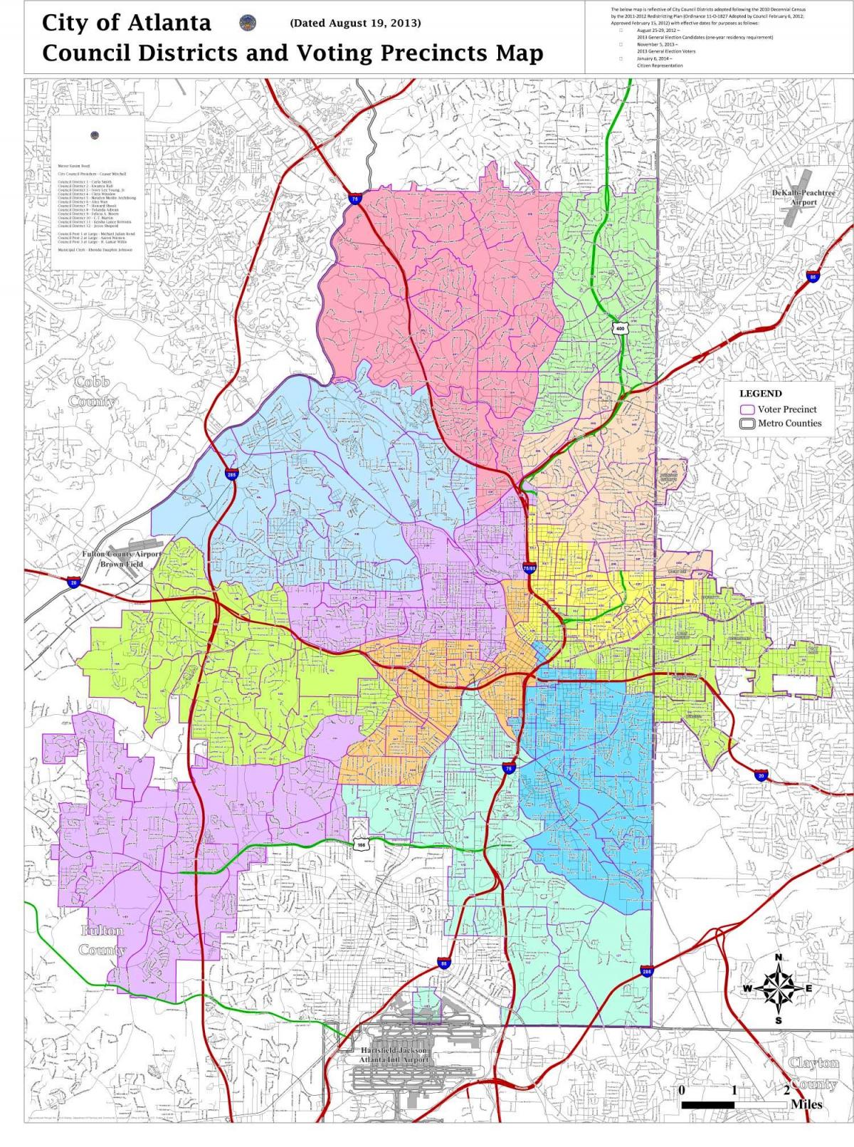 Mappa del distretto di Atlanta